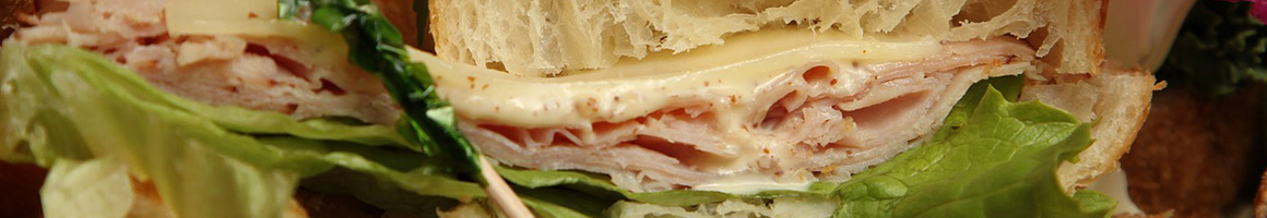 Eating Deli Sandwich Cafe at Stein's Gourmet Cafe restaurant in Montvale, NJ.